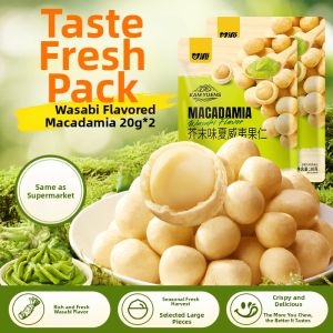 KAM YUEN | Wasabi Flavor / Salted Egg Yolk Flavored Shelled Macadamia Nuts