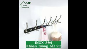 Móc treo đồ nhà tắm Inox 304 đặc PHÁT ĐẠT (5678 móc) không rỉ sét Móc áo inox 2 đầu bi giá treo inox (SP015)