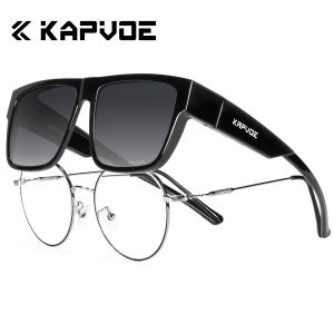 Kapvoe  Fitover Sunglasses Oversized Square Polarized for Myopic Glasses Men Glasses Driving Shades Fishing Bicycle Goggles