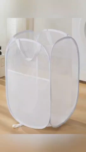 Mesh Pop-up Laundry Basket Laundry Basket Foldable Dirty Clothes Storage Basket Large Capacity Storage Basket