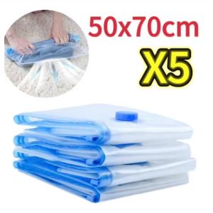 Reusable Compression Empty Bag Sealer Clothes Travel Packing Organizer Vacuum Large Plastic Storage Bags Storing Clothes Blanket