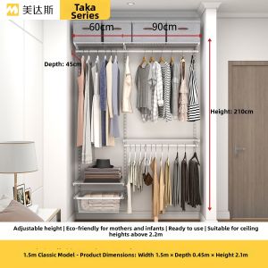 Open Storage Wall-mounted Closet Foldable Doors