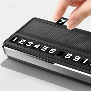 SEAMETAL Car Luminous Digital Number Plate Solar Powered Creative Number Moving License Temporary Plates