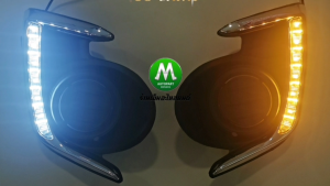 ไฟเดย์ไลท์แอททราจ LED Daylight DRL MITSUBISHI​ ATTRAGE​ 2013 - 2019 ไฟตัดหมอกโคมแก้วเหลือง มิซูบิชิ