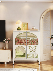 MEISD | Creamy Style Steel Storage Cabinet