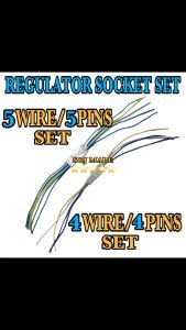 Motorcycle Car Socket Wire Connector (Male/Female) Regulator Socket Set With Wire 12 Cm 4pins 5pins