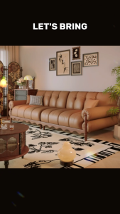 [PRE-ORDER] Solid wood sofa black high-end American retro leather sofa home living room medieval style Italian style very simple arrangement