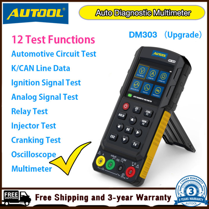 AUTOOL DM303 Auto Diagnostic Multimeter Car Circuit Tester With K/CAN ...