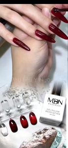 Sơn gel lẻ màu thạch đỏ rượu MDN 15ml chuyên dụng sơn móng tay chân