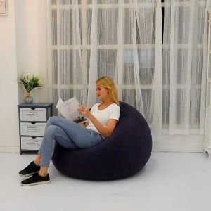 Large Inflatable Sofa Chair Bean Bag Flocking PVC Garden Lounge Beanbag Outdoor Furniture Camping Backpacking Bags