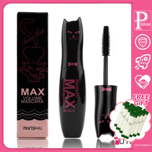 Cute Cat Black Mascara Waterproof Max Volume Eyelash Mascara Curling Thick Lengthening Mascara Non-Smudge 4D Fiber Lash Mascara (M1D)
