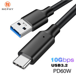 USB 3.2 Gen2 10Gbps USB A to Type C Cable For iPhone 15 16 17 Pro Max Samsung USBC Data Charger Cord 60W 3A Fast charge 2M 3M 5M