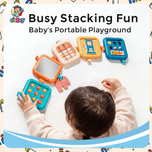 Baby Busy Board Toy Cube Montessori Educational Toy Folding Puzzle Early Sensory Stimulation
