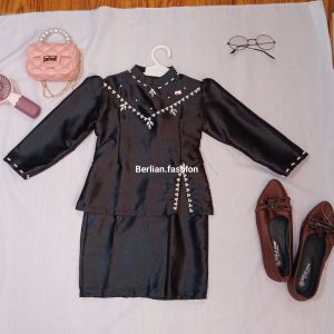 2 Ready oneset kurung Melayu anak perempuan rok songket rok satin usia 1 sampai 13 tahun pesta kondangan lebaran termurah BELAH KIRI