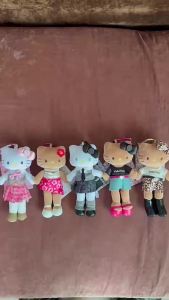 Sanrio | Sanrio 15CM Leopard print gal Hello Kitty long-legged pleated skirt plush toys keychain floral skirt It Hot Girl Kitty Bag Charm