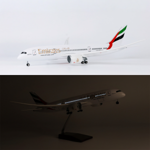 43cm 1/130 Scale Emirates Airways B787 Model Airplane Kit Diecast Aircraft With Landing Gear Wheel For Aviation Souvenir Gift