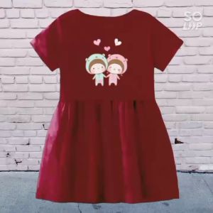Daster Anak Perempuan Usia 1-8 Tahun Lengan Pendek Baby Love