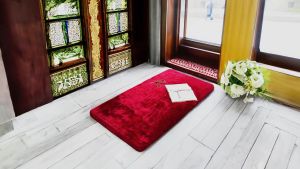 Sajadah Antislip bulurasfur polos ukuran 115 cm x 65 cm x 2.5 isi busa LP