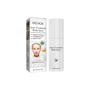 Eelhoe Acne Treatment Body Spray Soothing Body Lotion Spray Chicken Skin Snake Skin Cracking Moisturizing Hydrate Acne Treatment Body Mist Body Care Body Back Chest Face Acne Treatment Serum Liquid Spray Butt Skin Care Redness Calm Soothe Pores Shrink