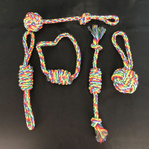 1 Set Dog Rope Chew Toys Knot Toys Durable Training Teething Chewers Indoor Outdoor Play Accessories Dog Supplies Pet Toy