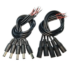 5 Pairs DC 12V Connector 5.5x2.1mm Male and Female DC Power Socket Jack Connector Cable Plug Wire DIY Creative DC Cable JIENUO
