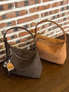 Fall and Winter K-style Retro Frosted Suede Surface Dumpling Bag New Arrival Fancy Women's Work Clothing Shoulder Messenger Bag