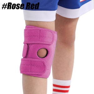 1/2/4Pcs Youth Open Patella Knee WrapNeoprene Knee Brace with Shock Absorbing Spring SupportAdjustable Strap Knee Pad for Kids