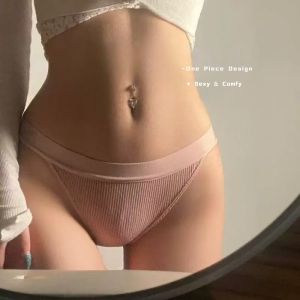 กางเกงในผู้หญิง แบบชิ้นเดียว ทรงบิกินี ผ้าฝ้าย นุ่มสบาย กระชับสรีระ