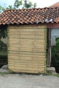 DISKON Tirai bambu untuk penutup teras berbagai variasi dan udah pernis free paku talii dan tarikann