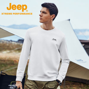 Jeep | Hand-Painted Outdoor Sports Crew Neck Sweatshirt For Men Casual Cotton Long Sleeve Shirt Spring New Arrival Jeep Pure Color