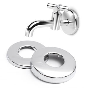 【Free Shipping】Stainless Steel Useful Pipe Wall Covers Shower Kitchen Faucet Accessories Faucet Decorative Flange Cover