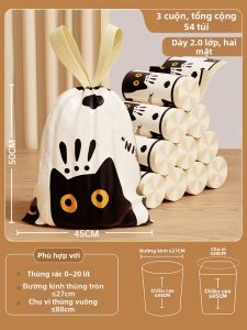 Túi Rác Nhựa Dày Cầm Tay Cỡ Lớn Cho Nhà Bếp Túi Rác Tự Đóng Dùng Trong Gia Đình Túi Rác Dùng Trong Ký Túc Xá ACOOLTD