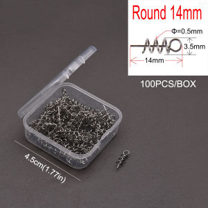 All Size Fishing Hook Centering Pins Spiral Fishing bait Steel Spring Crank Lock for Soft Worm Lure Fishing Accessories