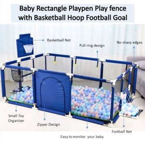 Wisdom for Children: Safety Foldable Ball Pool & Baby Fence with Basketball Ring