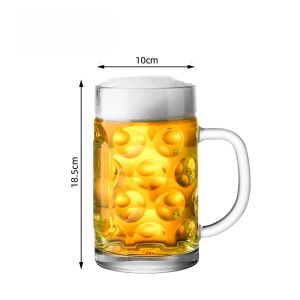Extra Large 1L Beer Glass European Style Pure Color Glass Beer Mug for Party And Bar Dining Utensils Beer Cup