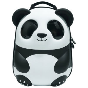 Women Panda Backpack with Bluetooth Controlled LED Eye Display Customizable DIY Pattern Hard Shell Small Shoulder Daypack