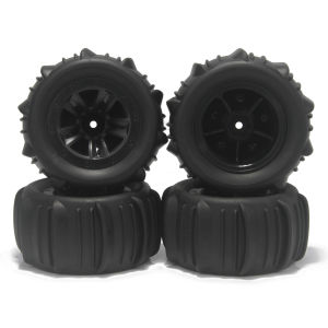 4PCS NEEBRC 85mm Monster Tires Wheels 12mm Hex for 1/12 1/14 RC Car Truck Buggy Hyper Go 14210 16210 WLTOYS 144001 144010 124016