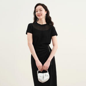Koradior | Elegant Mesh Slim Fit Knitted Top