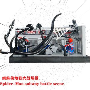 Đồ Chơi Lắp Ráp MOC Golden Spider-Man Và Metro Battle Với Kẻ Phản Diện Venom Đồ Chơi Lắp Ráp Mô Phỏng Cho Trẻ Em Từ 5 Tuổi Trở Lên
