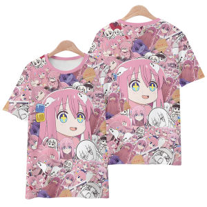 Bandai | Anime Manga Bocchi The Rock 3D Printed T-Shirts Men Women Casual Fashion Oversized Short Sleeve T Shirt Male Tees Tops Clothing