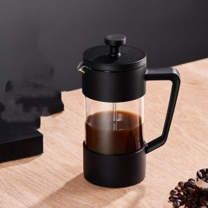 GianxiFrench Press Pot With Filter Multifunctional Hand Punch Coffee Pot Heat Resistant Borosilicate Glass Brewings Pot Tea Milk