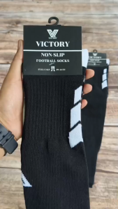 ถุงเท้าฟุตบอล แบบยาว-มีกันลื่น ขนาดฟรีไซส์ผู้ใหญ่ VICTORY รุ่น NON-SLIP FULL รหัส V480