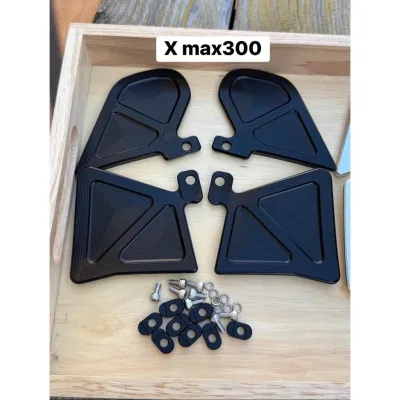 สีดำ ปิดกันตก ชุดปิดกันตกท้าย Xmax 300 งาน CNC for YAMAHA XMAX เอ๊กแม็ก 300 v1 v2 2016-2024 2025 (1ชุด ได้4ชิ้น)