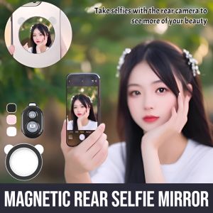 Magnetic Rear Selfie Mirror Selfie Artifact Set Cell Phone Camera Mirror HD Lens Selfie Reflector Mirror Selfie Vlogging Video