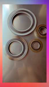 Spiral Wound Gasket vòng đệm kim loại Class 150 Gioăng kim loại 3 vòng ANSI150 Vòng ngoài thép vòng trong Inox 304