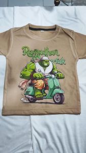 Baju Kaos Muslim Distro Lebaran Anak Laki-Laki Motif Hulk Ramadhan Keren Import 1-10 Tahun