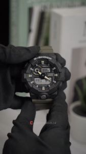 Jam Tangan Pria Casio G-Shock GA-710TU-1A3 Black Dial Green Resin Band