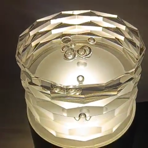 Lampu Dinding LED Prisma Kaca Gelembung 2 X 5 Watt Modern Tembok Outdoor/Indoor 3 Warna