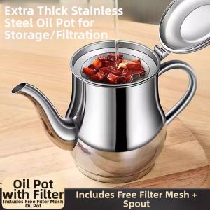 No-Oil-Hang Thickened Filtered Kitchen Oil Pot