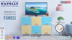 LOCKER BOX NAPOLLY LEMARI PLASTIK TRIPLE FLIP / MEJA TV PLASTIK SERBAGUNA [NAPBOX]